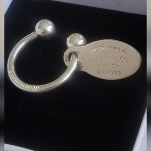 Return To Tiffany Oval Key Ring Sterling Silver 925 Engraved